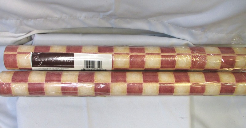 Raymond Waites Wallpaper Roll Vinyl Check Village 591845 56 Sq Ft Prepasted New