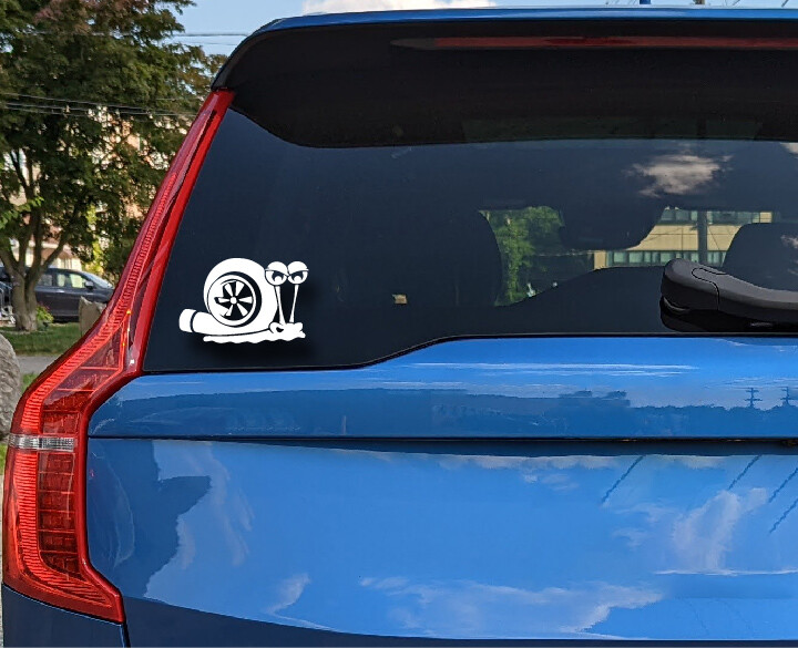 Cartoon Turbo Snail JDM Car SUV Truck Window Bumper Vinyl Decal Sticker gallery