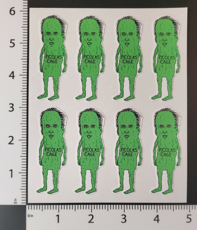 Picolas Cage sixteen 16 pack mini stickers Nicolas Cage sticker Nic Cage 2.5″