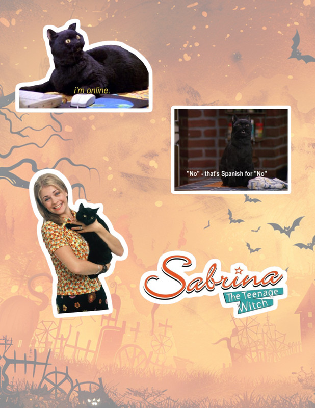 Sabrina The teenage Witch Retro TV 4pc Sticker Pack