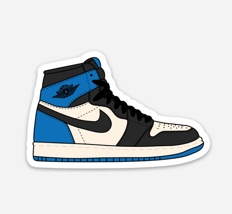 3" Jordan 1 Sticker Sneakers Nike Decal Matte Finish Chicago Bred Mocha Royal gallery
