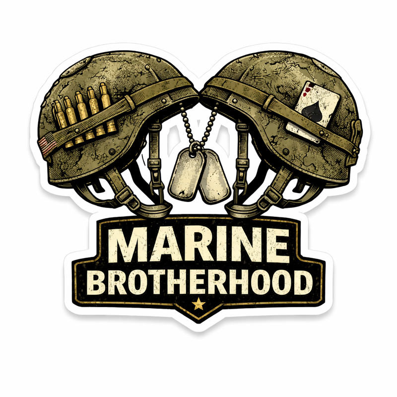 US Marine Corps Style Sticker Decal Veteran Military USA Flag Seal 08