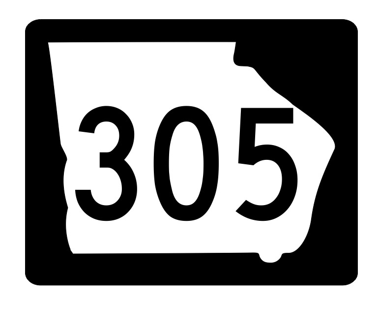 Georgia State Route 305 Sticker Decal R3969 Highway Sign