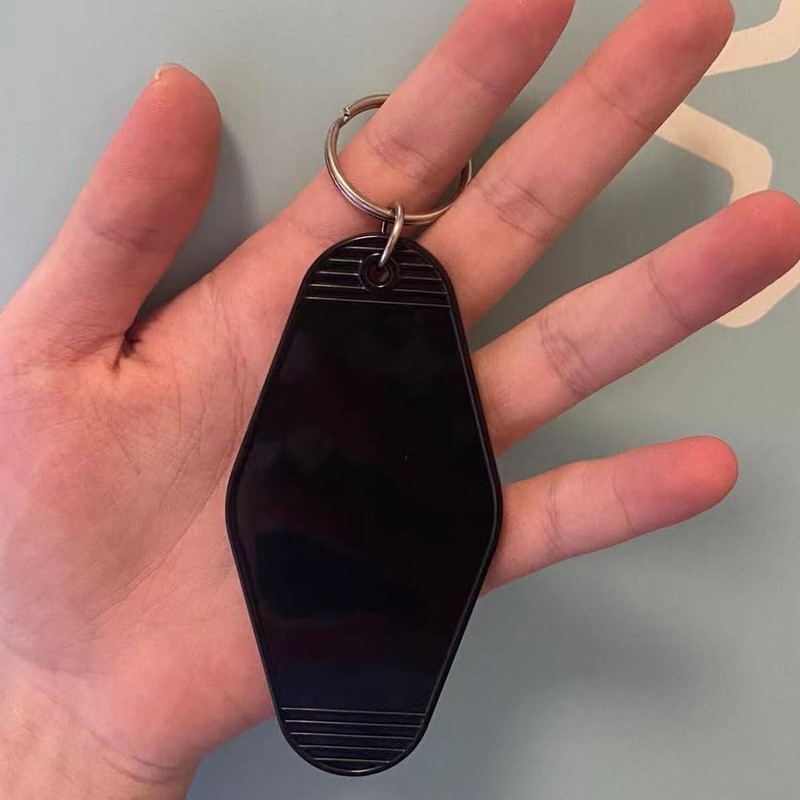 Golf Cart Keychain Plastic Retro Motel Golf Cart Key Chain for Women Men Black gallery