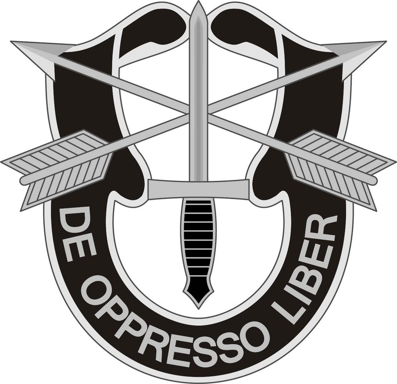 US Army Special Forces Crest Decal, UV Perma-Sticker, No Background, 3″ SF