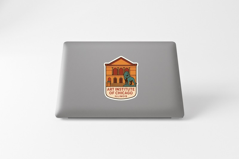 Art Institute of Chicago Illinois Sticker Decal Vinyl Die-Cut Symbolic Landmark gallery