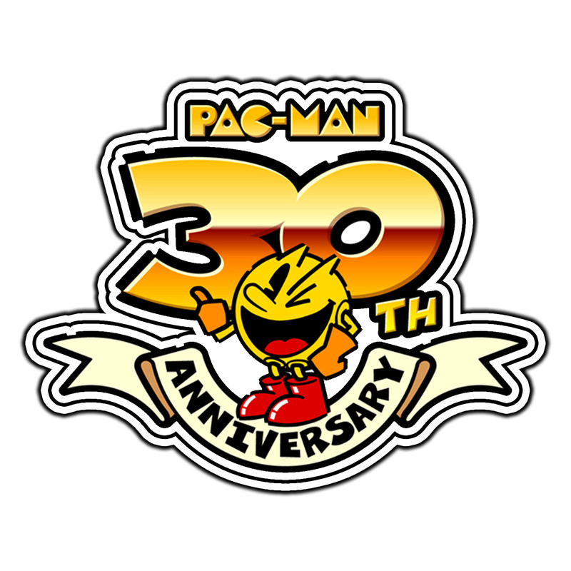 Pac-Man 30th Anniversary Arcade Logo #1 Sticker Waterproof Vinyl Decal Die-Cut