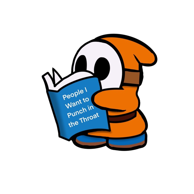 Laminated, Water Resistant, Shy Guy Reading A Book Sticker gallery