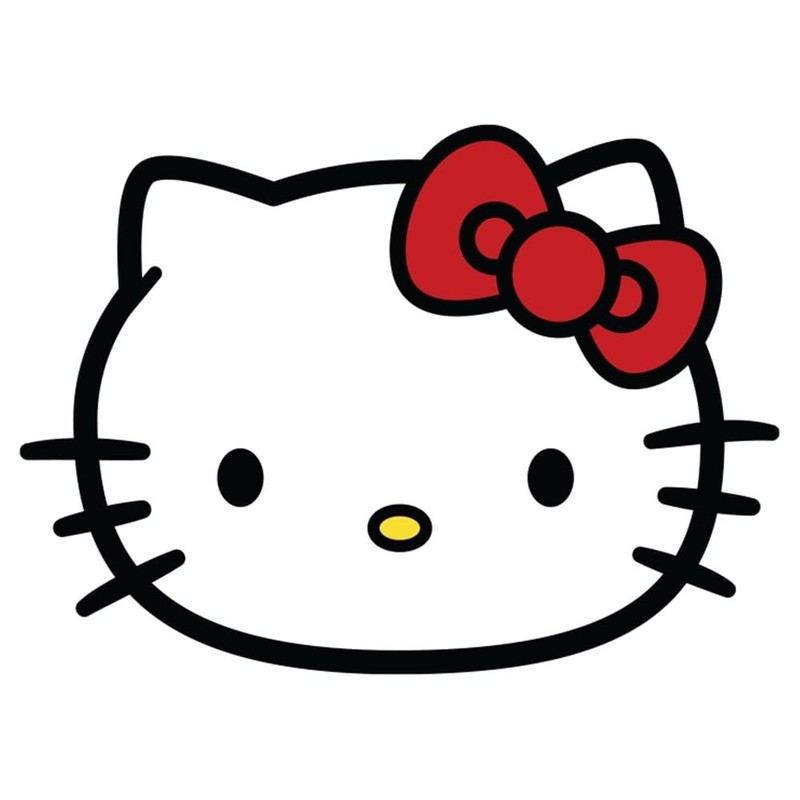 Hello Kitty Vinyl Waterproof Sticker 4.6H x 6W in Shiny For Car Laptop Tumbler