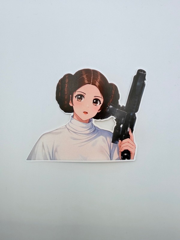 Brand New Cult Classic Star Wars Princess Leia Sticker 3.75″ by 3″