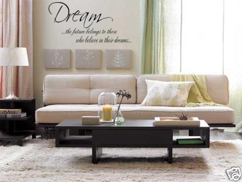BELIEVE IN DREAMS Home Bedroom Vinyl Wall Art Decal 36″