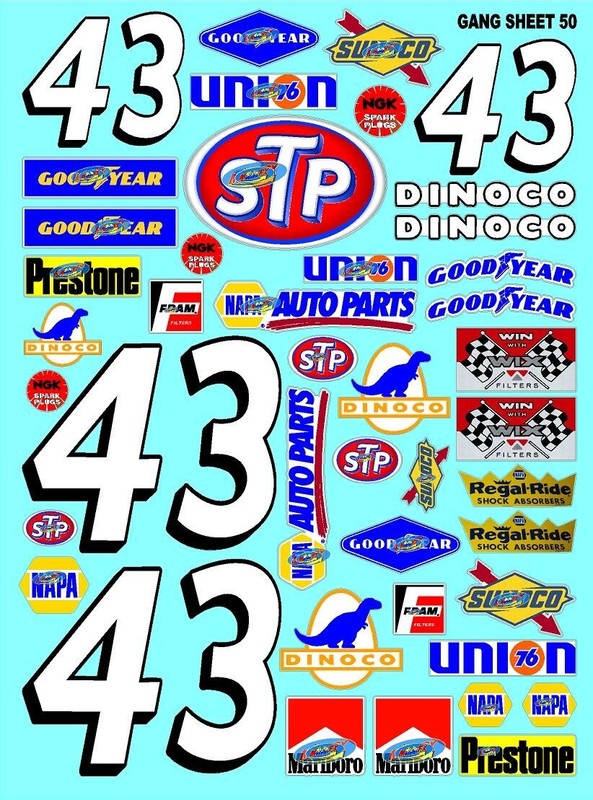 WHITE Vinyl Sticker Sheet 50-R/C MODEL Decal fits 1/10-1/16 Scale pettyfgrichard