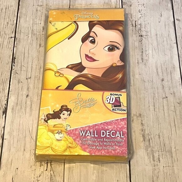 Wall Palz Disney Princess Belle Repositionable 3D Effect Wall Decal NEW
