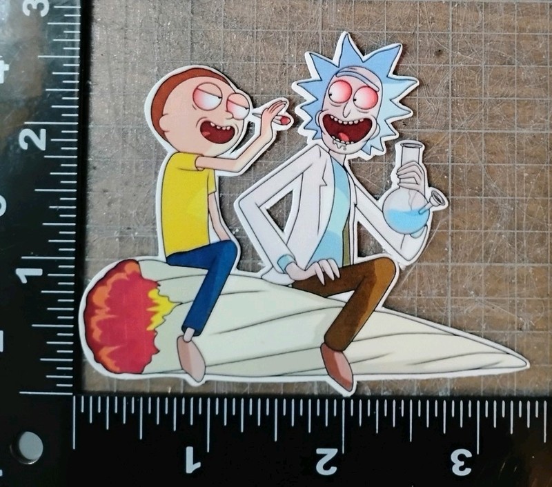 420 Rick And Morty Rocketing Off Stoner Humor Vinyl Decal Sticker