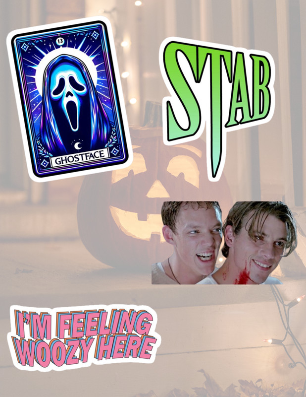 Scream ghostface Horror 4pc Sticker Pack