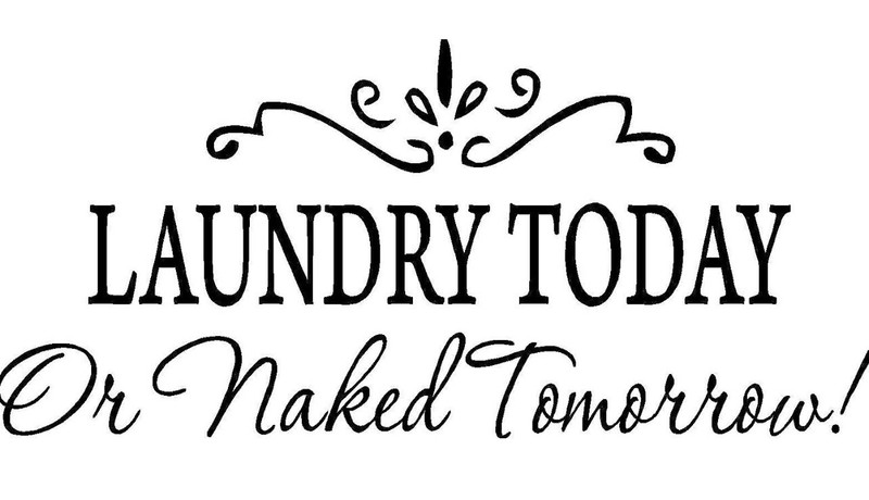 Laundry Today or Naked Tomorrow wall art sticker Home laundry room utility room