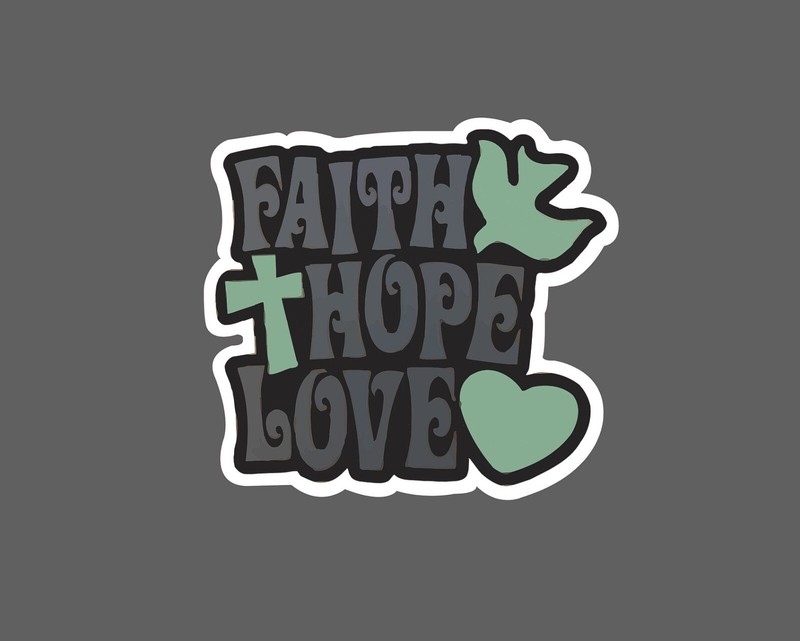 Faith Hope Love Sticker Jesus Waterproof – Buy Any 4 For $1.75 EACH Storewide!