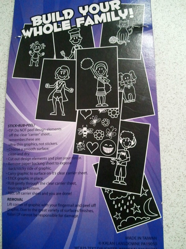 Choice of DAUGHTER Family Car / Window / Locker Cling Decals Rocker Zombie gallery