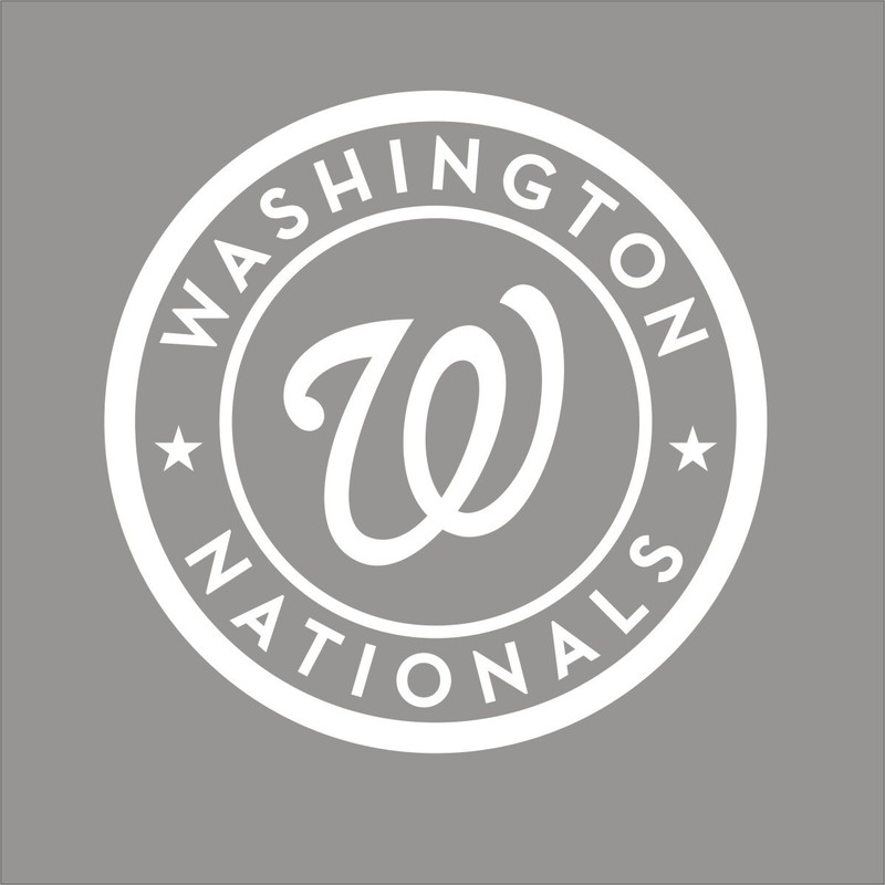 Washington Nationals MLB Team Logo 1 Color Vinyl Decal Sticker Car Window Wall