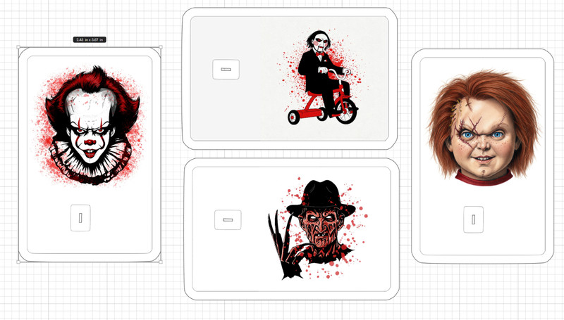 Horror Halloween Credit Debit Card Skins Pennywise Jigsaw Freddy Kruger Chucky