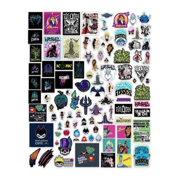 Disney Villains Repositionable Vinyl Decals, 100 Count New gallery