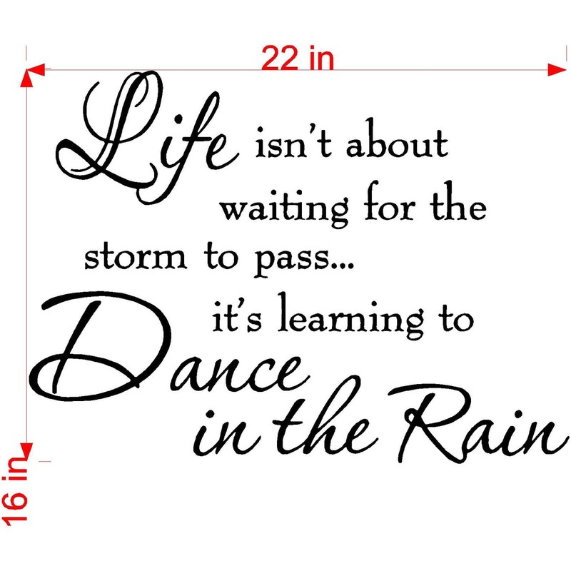 Life Isnt About Waiting for The Storm to Pass Its 16 Inch x 22 Inch, Black gallery
