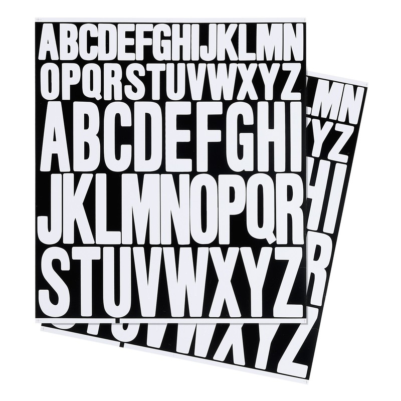 12 Sheets 1″ 2″ Letter Stickers Self Adhesive Alphabet Sticker for DIY White