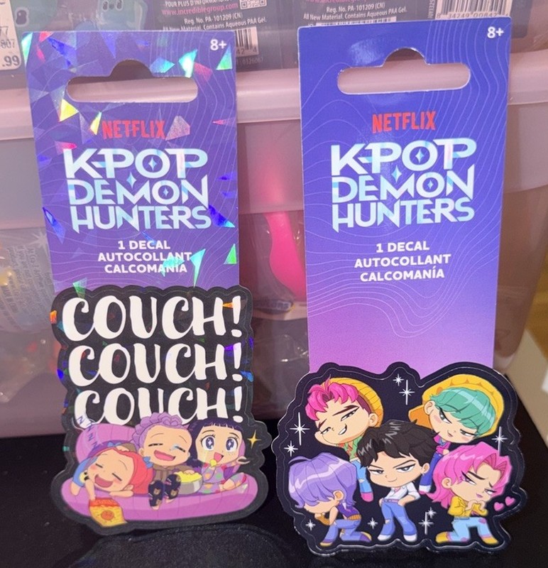Kpop Demon Hunters decal sticker water bottle Waterproof laptop 2 Pack