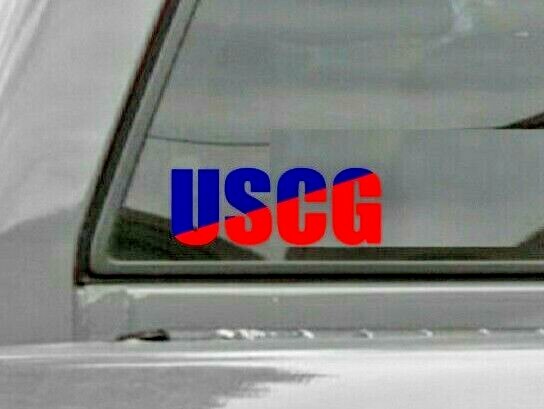 USCG TEXT CUT Car Vinyl Window Decal/Sticker UNITED STATES COAST GUARD