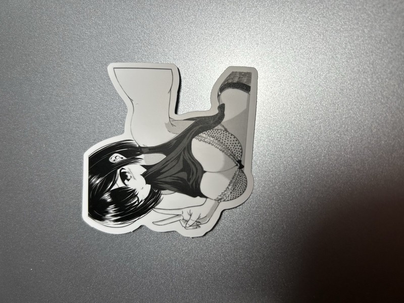 black and white waifu lewd stickers #10 gallery