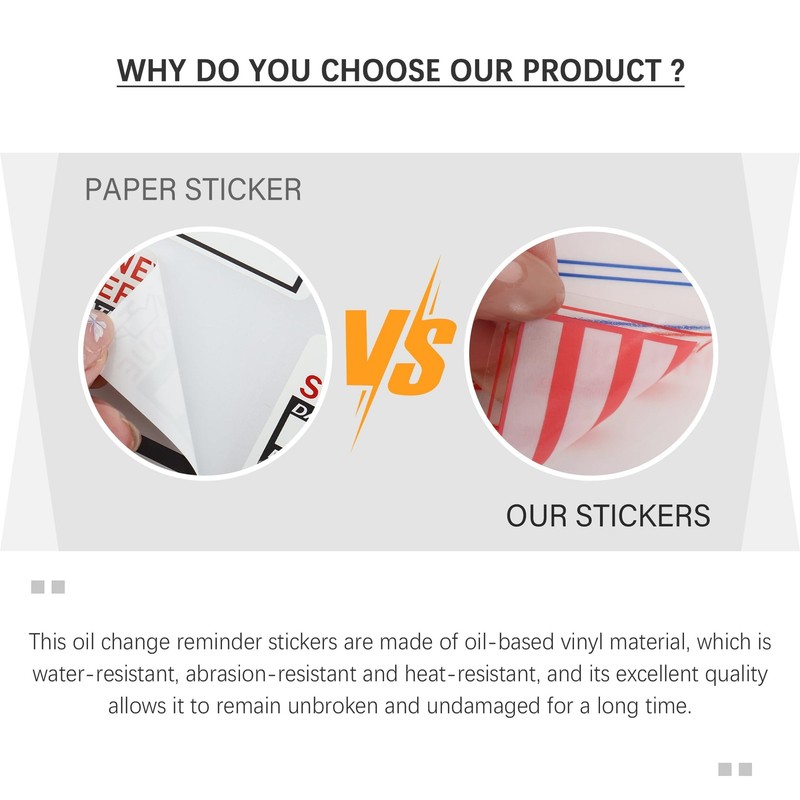 Car Oil Change Stickers Next Service Due Reminder for Windshield 300 Pcs gallery