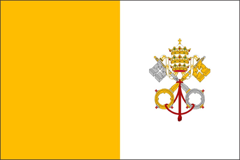 Vatican City Flag Vinyl Decal / Sticker ** 5 Sizes **