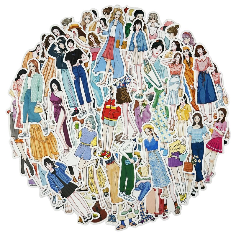 Wrapables Fashion Women People Vinyl Stickers for Scrapbooking, Journaling gallery