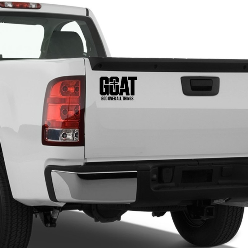 Christian Faith Goat God Over All Things Window Wall Door Car Decal Sticker gallery