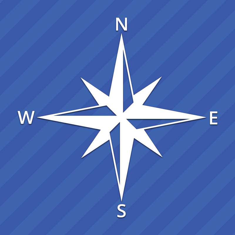Compass North South East West Vinyl Decal Sticker