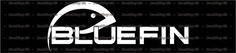Blue Fin Aluminum Boats – CAR/SUV/Trucks Vinyl Die-Cut Peel N’ Stick Decals