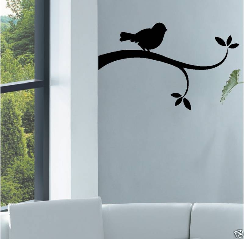 BIRD ON A BRANCH – Vinyl Wall Decal Graphic Art Sticker