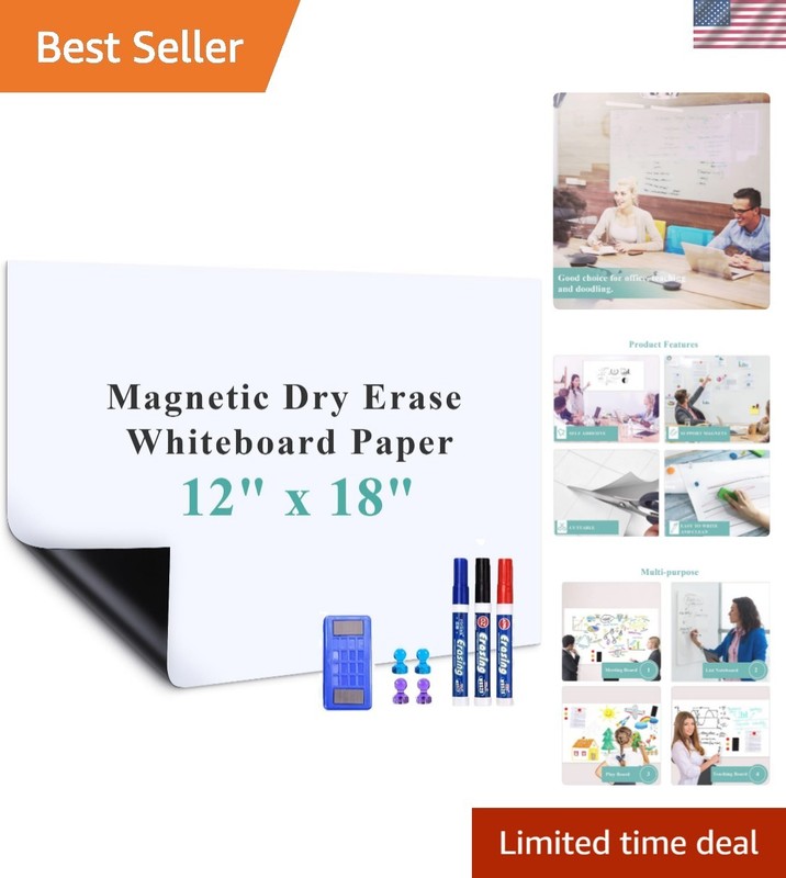 Customizable 12″x18″ Whiteboard Sticker – Dry Erase Memo Board for All Spaces
