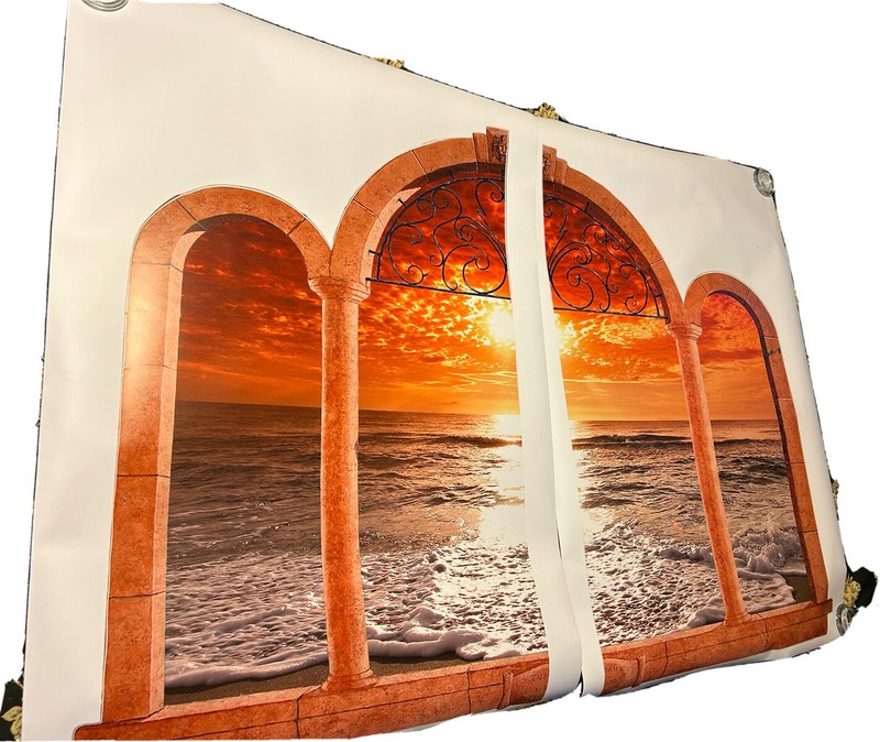 Tucsany Beach Ocean Scene Wall Decal Sticker Graphic Art Mural 45” X 34.5”