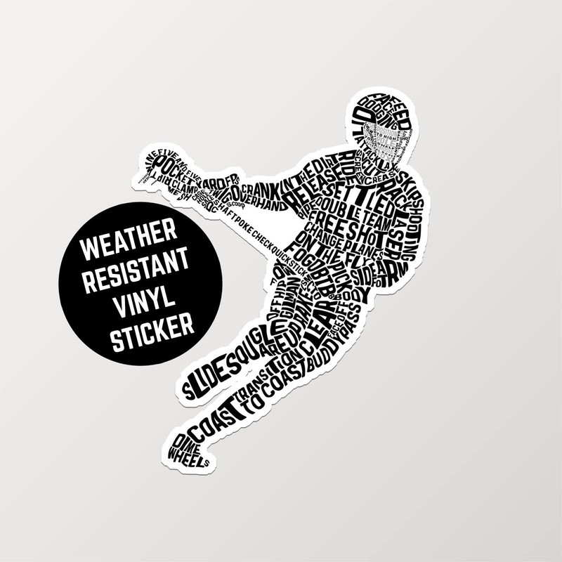 Lacrosse Word Art Sticker – 5x7in Die-Cut Vinyl – Weather Resistant LAX Decal