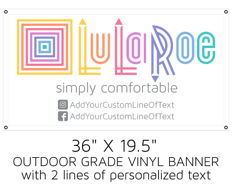 LuLaRoe logo vinyl BANNER 36″ x19.5″ PERSONALIZED – Trade Show