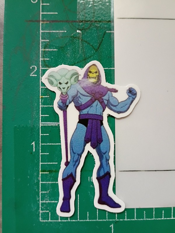 HEMAN STICKER X SKELETOR X 2x1 INCHES, VYNIL HIGH GLOSS STICKER X SMALL SIZE... gallery