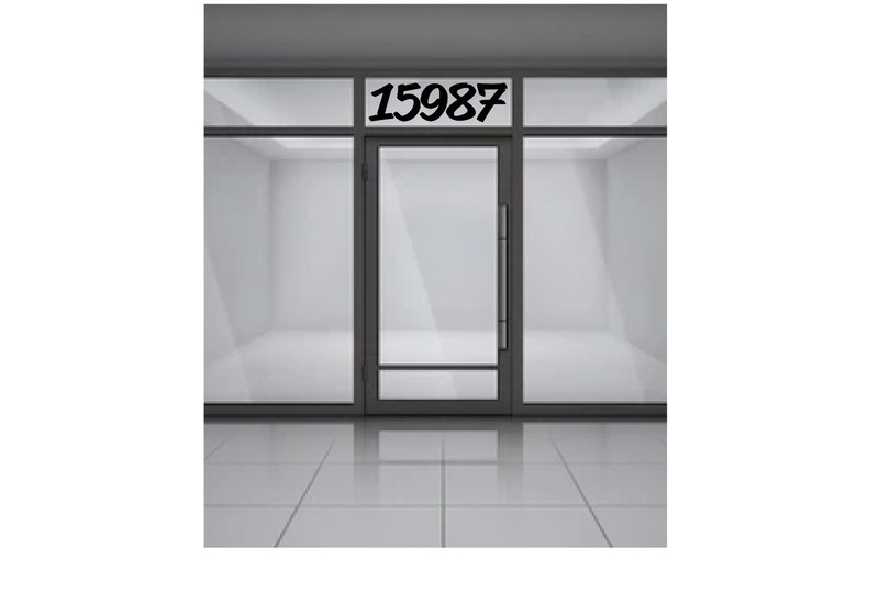 Storefront Address Numbers 3-12" tall | Office Store Window Custom Vinyl Decal