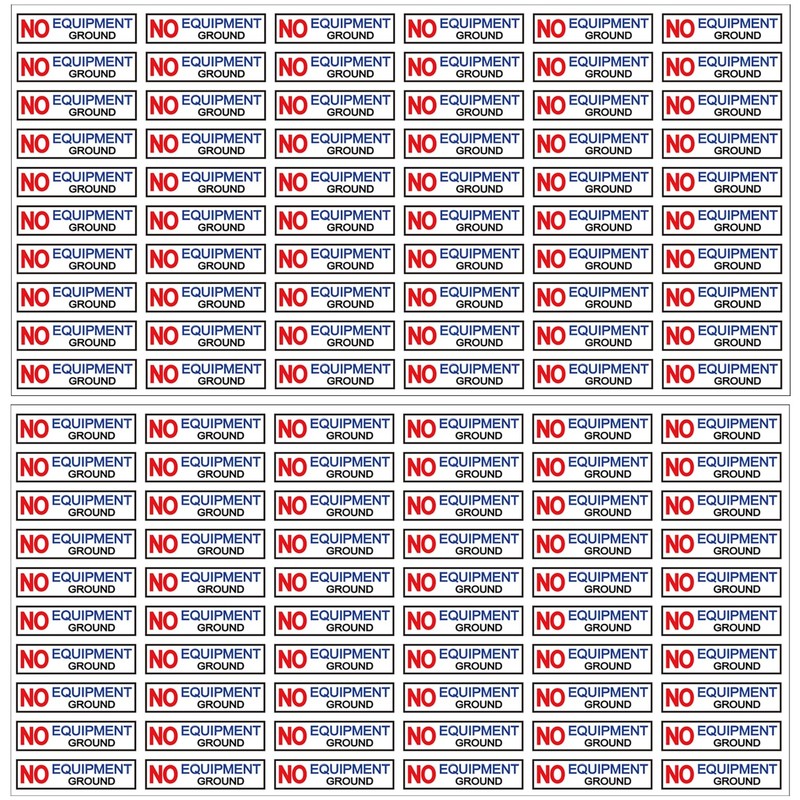 120 Pcs NO Equipment Ground Luminous Small 0.3x1 inches, Red, Black, Blue