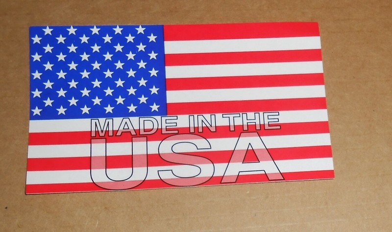 Made in the USA Flag Sticker Original Promo (rectangle) 5×3