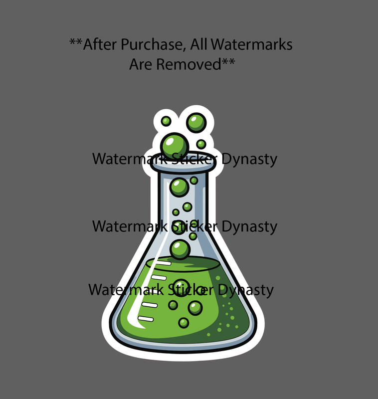 Beaker Sticker Waterproof Decal Science Chemicals School Chemistry Gift NEW