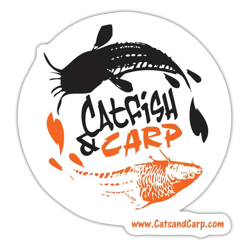 Catfish and Carp Logo Sticker, max. 4 x 4″