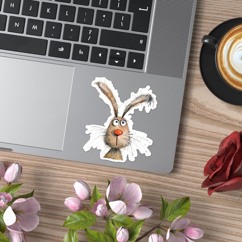 Funny Bunny Rabbit - Vinyl Decal Sticker - Car Window Laptop - ebn12481 gallery