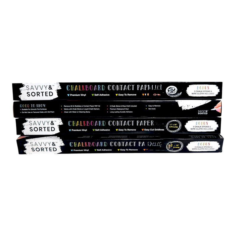 4 Boxes 8ft Chalkboard Contact Paper Self-Adhesive DIY Crafts Removable New