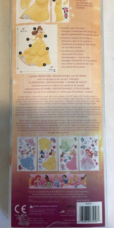 BELLE DISNEY PRINCESS Decal Removable WALL STICKER Home Decor Mural Girls Room gallery